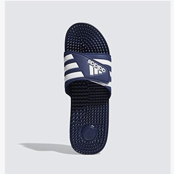 Adidas Blue and White Comfort Slides